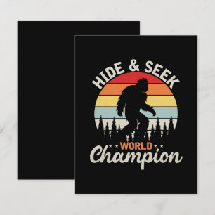 Bigfoot Hide And Seek World Champion Note Card