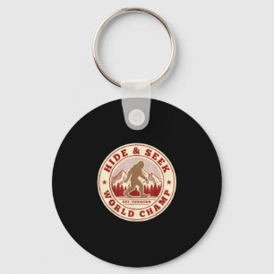 Bigfoot hide and seek world champion sasquatch keychain