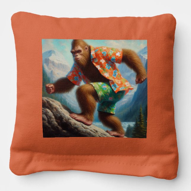 Bigfoot Hiking Cornhole Bags (Front)