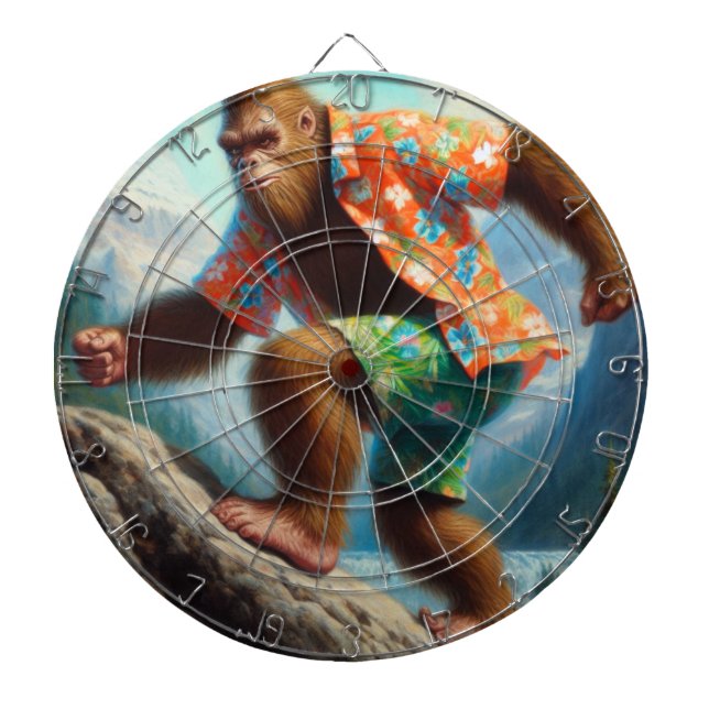 Bigfoot Hiking Dart Board (Front)
