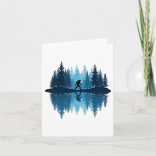 Bigfoot Hiking Nature Lover Forest Outdoor Men Wom Card