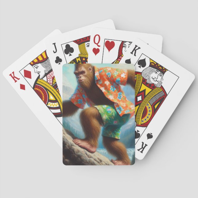 Bigfoot Hiking Poker Cards (Back)