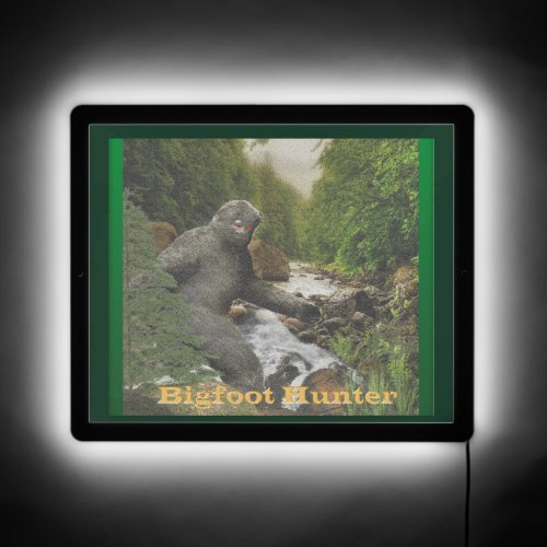 Bigfoot Hunter poster LED Sign