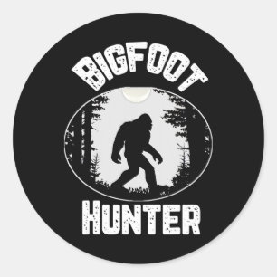 Bigfoot Hunter Sasquatch Funny Humor  Classic Round Sticker