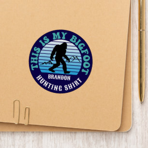 Bigfoot Hunting Squatchin Shirt Custom Name Patch