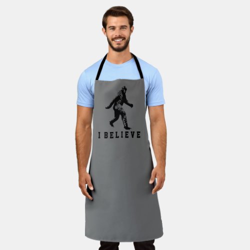 Bigfoot I Believe Customizable Text Apron