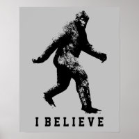 Bigfoot I Believe Customizable Text