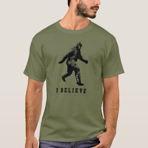 Bigfoot I Believe Customizable Text T_Shirt