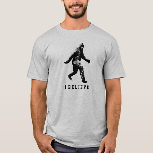 Bigfoot I Believe Customizable Text T_Shirt