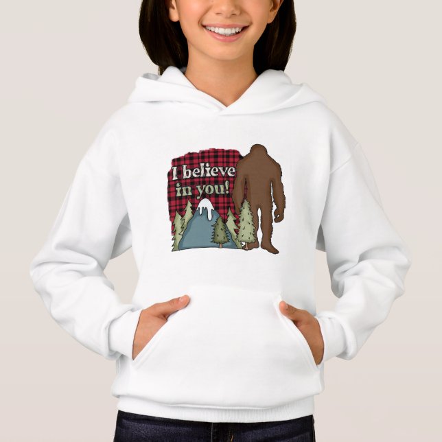 BIGFOOT, "I believe in you" child's hoodie (Front)