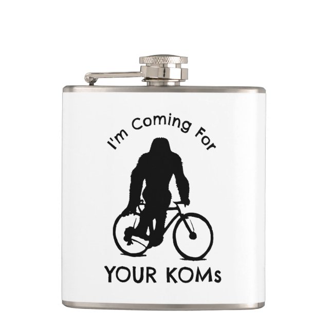 Bigfoot I'm Coming For Your KOMs Flask (Front)