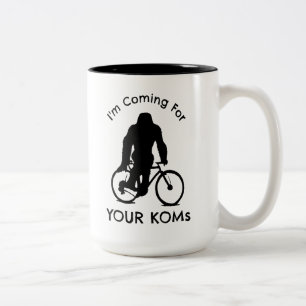 Bigfoot I'm Coming For Your KOMs Two-Tone Coffee Mug