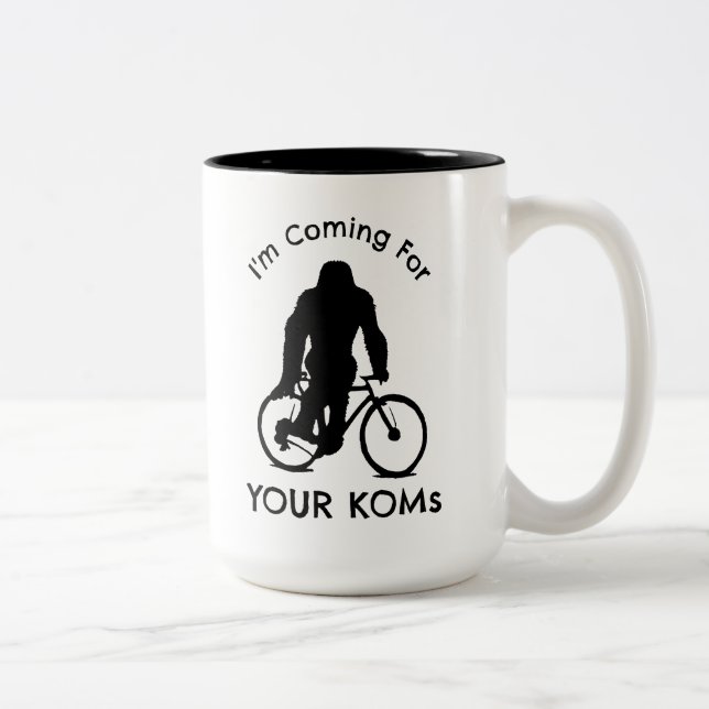 Bigfoot I'm Coming For Your KOMs Two-Tone Coffee Mug (Right)