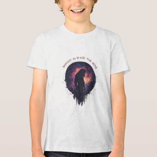 Bigfoot in Space: Dark Cosmic Mysteries Gear Tri-Blend Shirt (Front)
