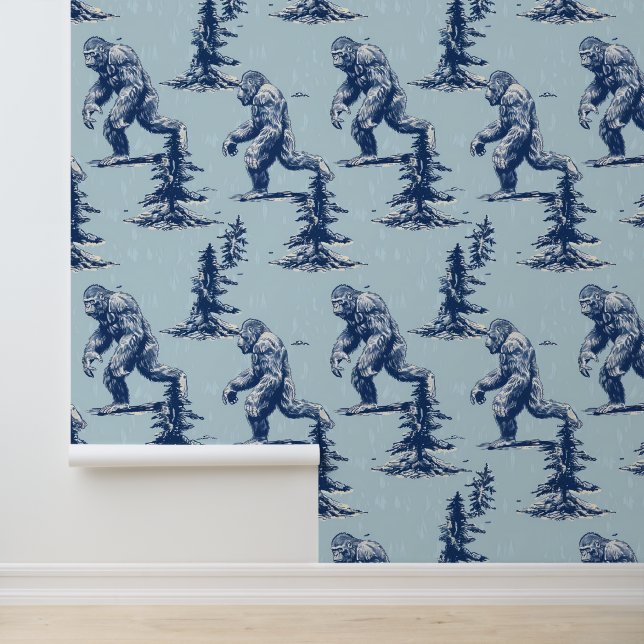 Bigfoot in the Forest in Blue Wallpaper (Application)