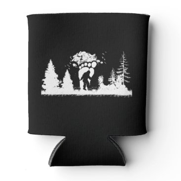 Bigfoot in the Forest Sasquatch Yeti Can Cooler