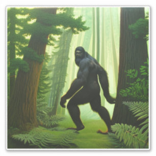 Bigfoot In The Forest Sticker