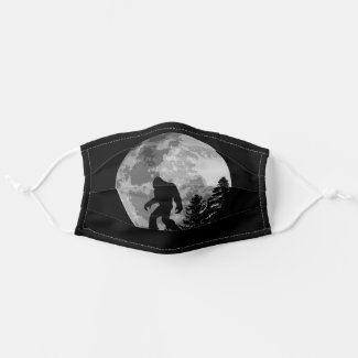 Bigfoot in the moonlight adult cloth face mask