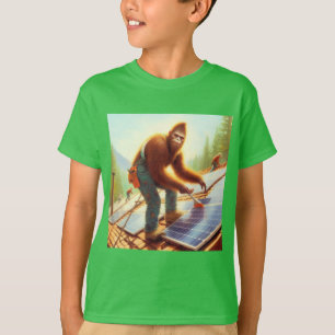 Bigfoot Installing Solar Panels T-Shirt
