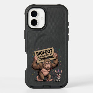 Bigfoot is Jealous of my Chihuahua iPhone 16 Plus Case