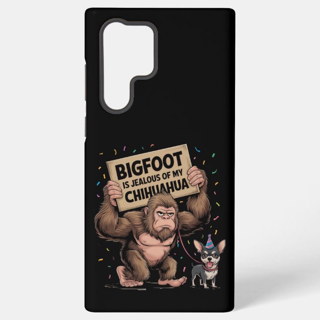 Bigfoot is Jealous of my Chihuahua Samsung Galaxy Case (Back)