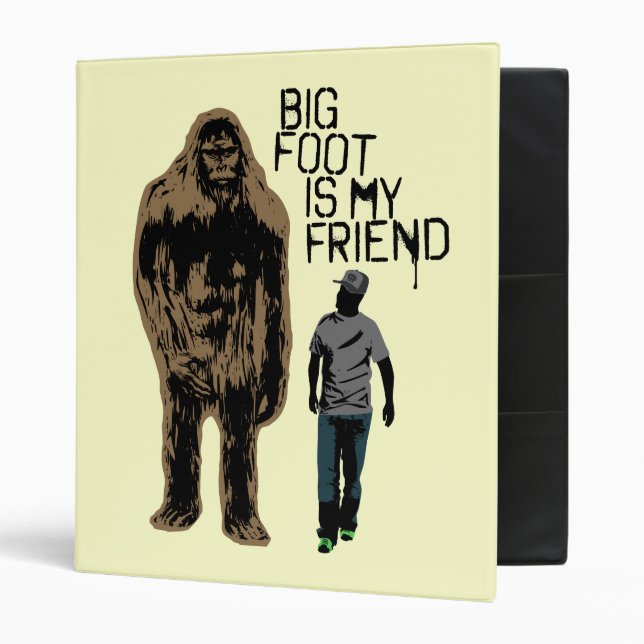 Bigfoot Is My Friend 3 Ring Binder (Front/Inside)