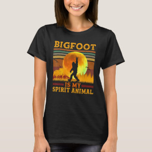 Bigfoot is My Spirit Animal Vintage Sasquatch T-Shirt