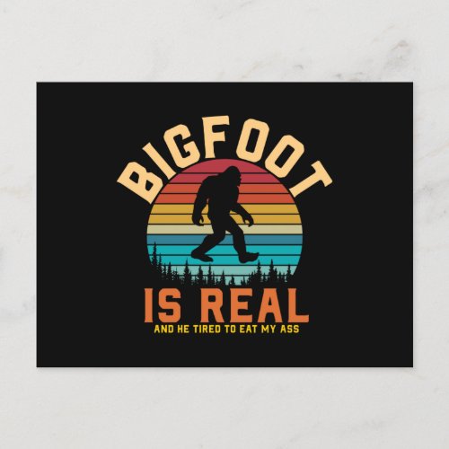 Bigfoot is Real  Bigfoot Retro Design Postcard