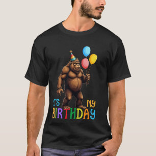 Bigfoot It's My Birthday Bash Fun Party Balloons T-Shirt