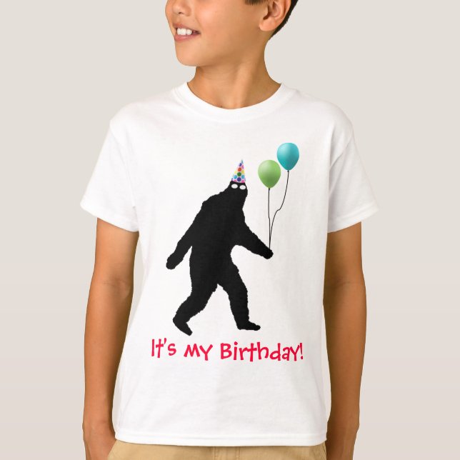 Bigfoot It's My Birthday! T-Shirt (Front)