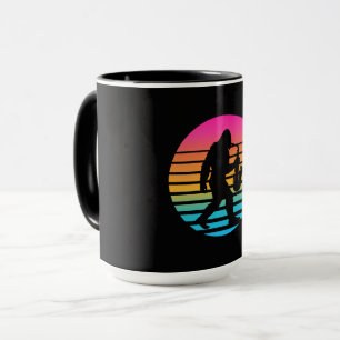 Bigfoot Jazz Saxophone Retro Sunset Design Mug