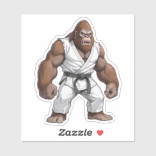 Bigfoot Karate Master Sticker