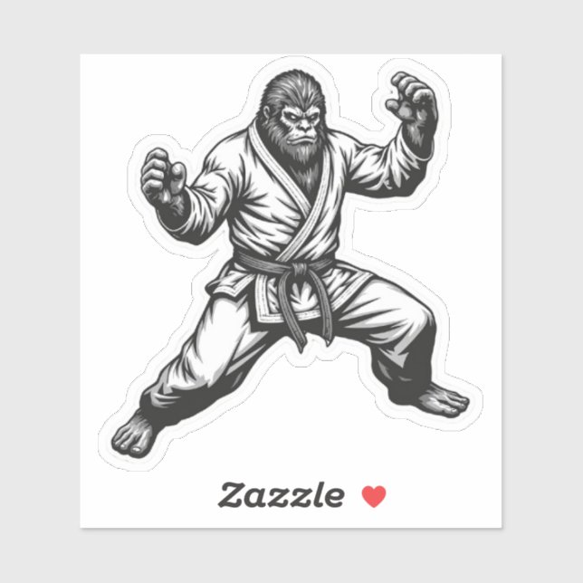 Bigfoot Karate Master Sticker (Sheet)