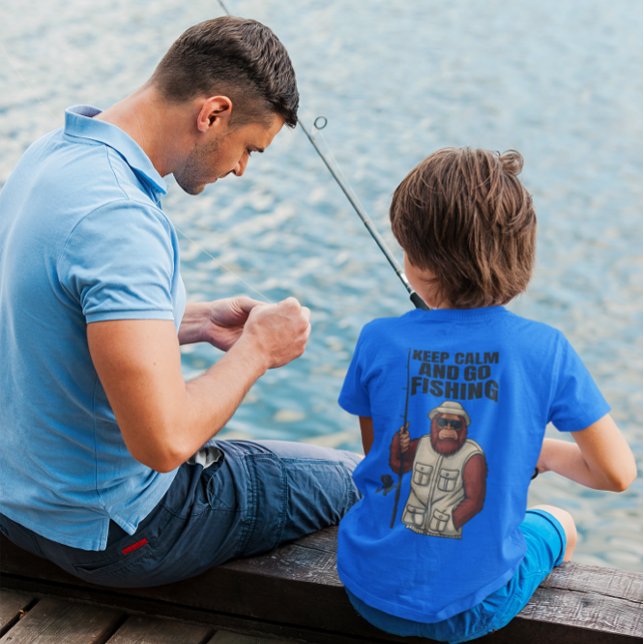 Bigfoot Keep Calm And Go Fishing Funny T-Shirt (Creator Uploaded)