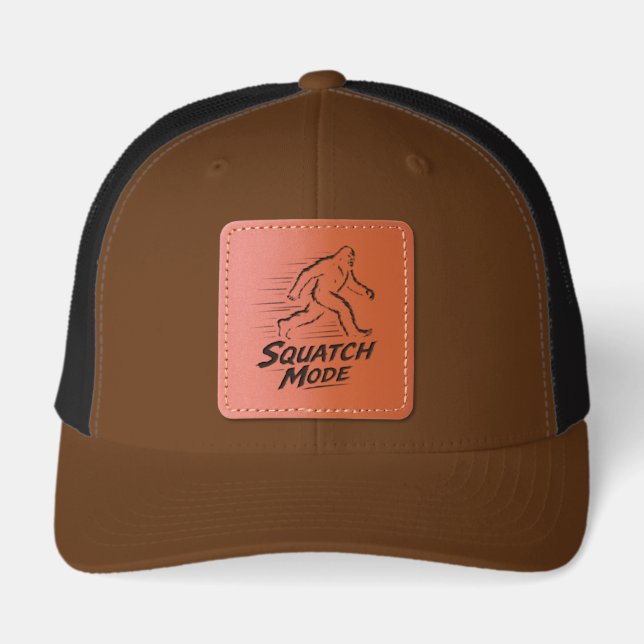 Bigfoot Keep on Squatchin Leather Patch Hat (Front)