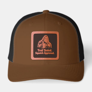 Bigfoot Keep on Squatchin Leather Patch Hat