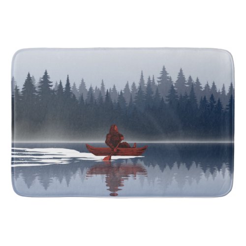 Bigfoot Lake Canoe Wilderness Pine Forest Camp  Bath Mat