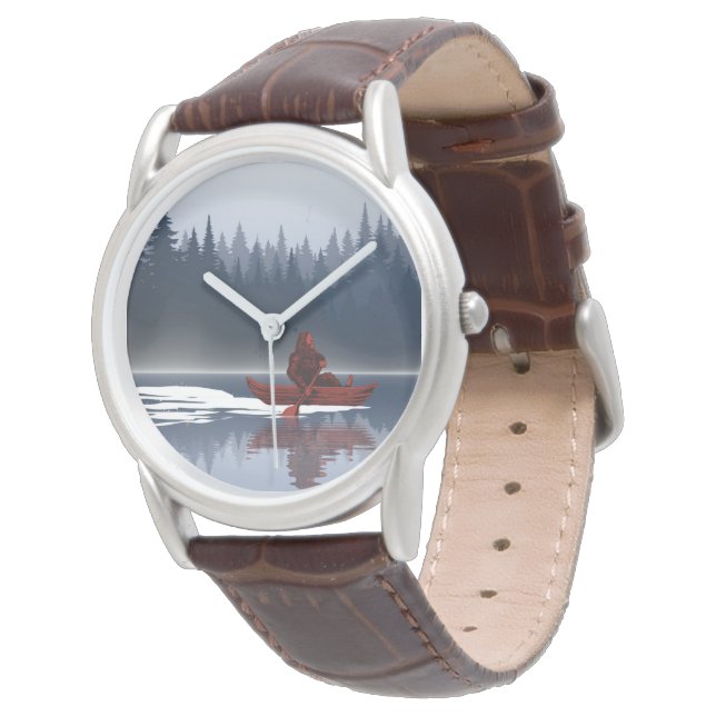 Bigfoot Lake Canoe Wilderness Pine Forest Watch (Angled)