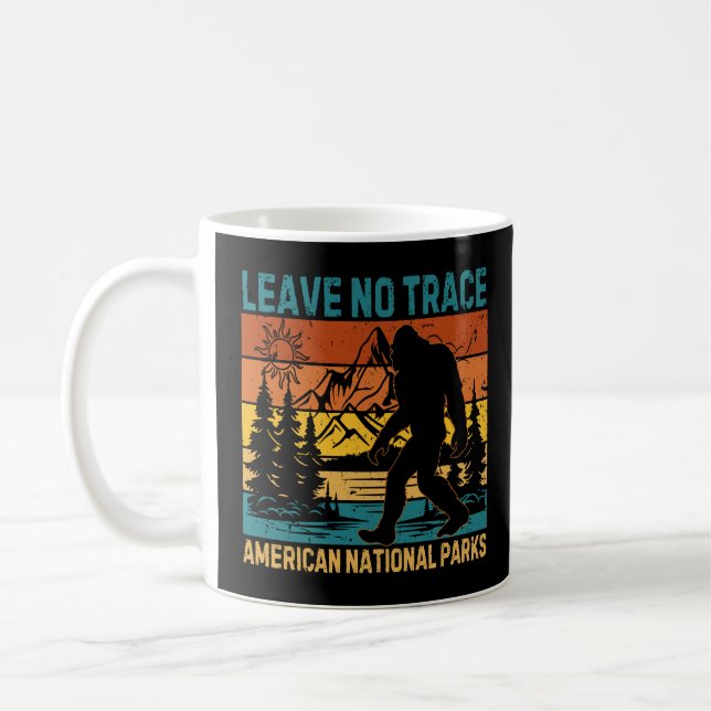 Bigfoot Leave No Trace American National Coffee Mug (Left)