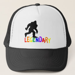 Bigfoot Legendary Rainbow Pride Trucker Hat