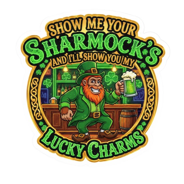 Bigfoot Leprechaun Show Me Your Shamrock's T-Shirt (Creator Uploaded)