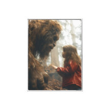 Bigfoot & Little Girl - Large Format Wrapped Print
