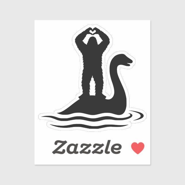 Bigfoot Loch Ness Monster Sticker (Sheet)