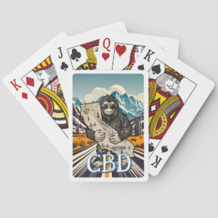 Bigfoot Love California Playing Cards Monogrammed