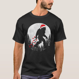 Bigfoot Lover Funny Santa Christmas Tree Lights Xm T-Shirt