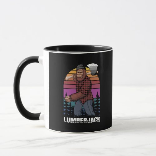 bigfoot lumberjack style mug