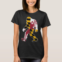 Bigfoot Maryland Flag State Sasquatch Men Women Ki
