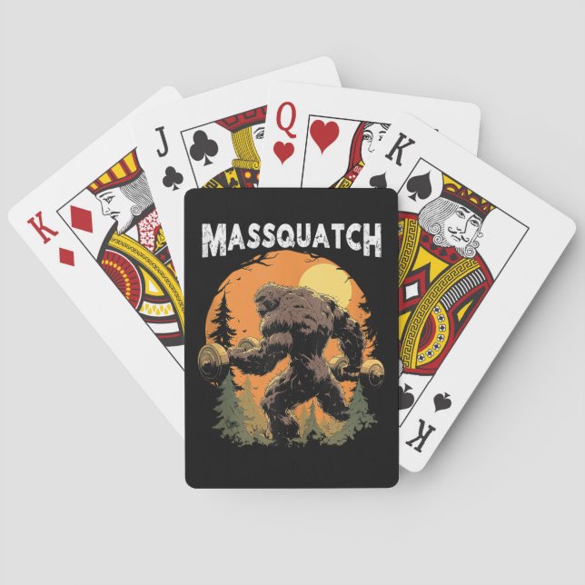 Bigfoot Massquatch Funny  Poker Cards (Back)