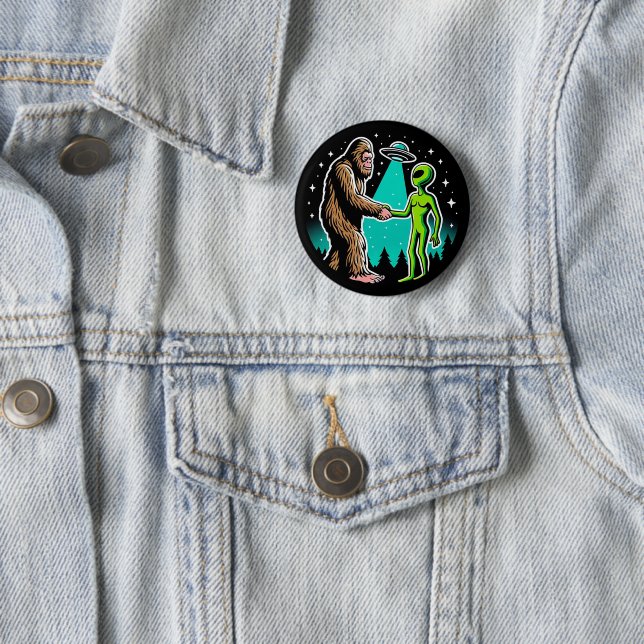 Bigfoot Meets Alien Button (In Situ)