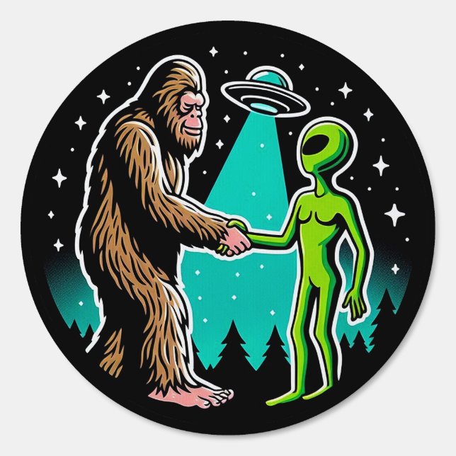 Bigfoot Meets Alien Sign (Front)